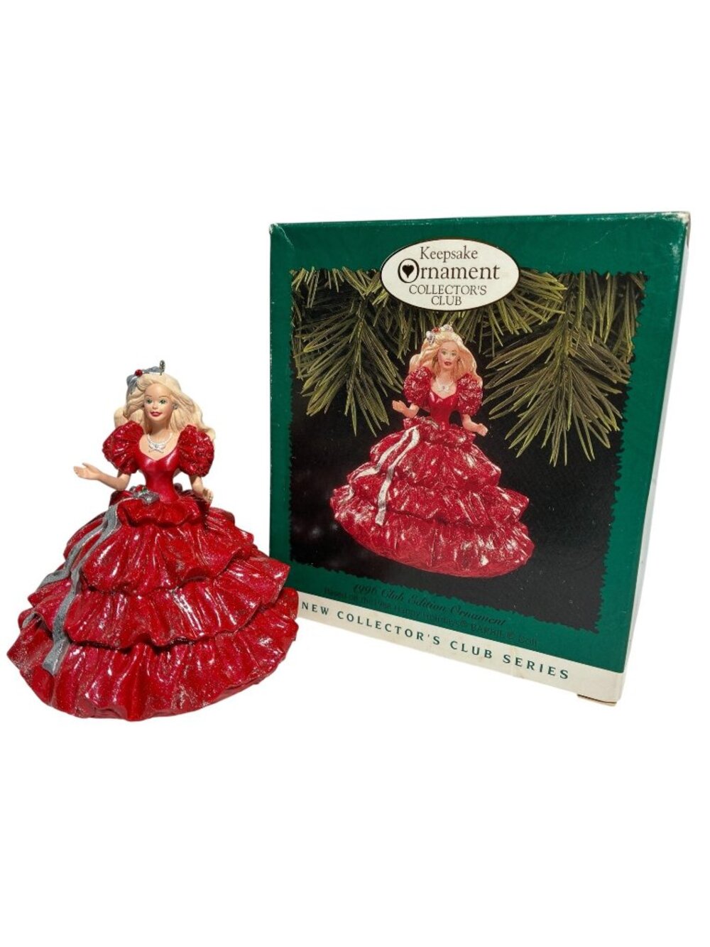 Barbie Hallmark Keepsake Ornament Happy Holidays #QXC4181 1996 Vintage Collector